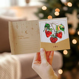 Strawberry Branch Acrylic Suncatcher, Boho Suncatchers for Window Hangings, Stained Glass Effect Indoor Outdoor Garden Decor for Berry Lover, Gifts for Mother's Day, Mom, Grandma, Wife, Women