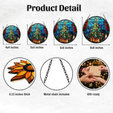 Christmas Tree Colorful Ornaments Hanging Acrylic Suncatcher Stained Glass Effect Window Car Hanging Christmas Ornament Indoor Outdoor Decor Garden Sun Catcher Panel for Women Mom Grandma