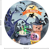 Retro Metal Sign 12"x12",Happy Halloween Scary Night Grave Witch Bats Trick Or Treat Dog Aluminum Tin Metal Sign for Home Living Room Bedroom Garden Farm Patio Decor Wall Art Poster