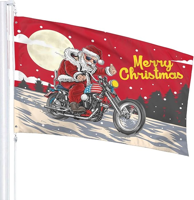 Santa Claus Flag 3x5 Ft Outdoor Indoor With Grommet Merry Christmas Flags Garden Yard Banner Decorative Sign