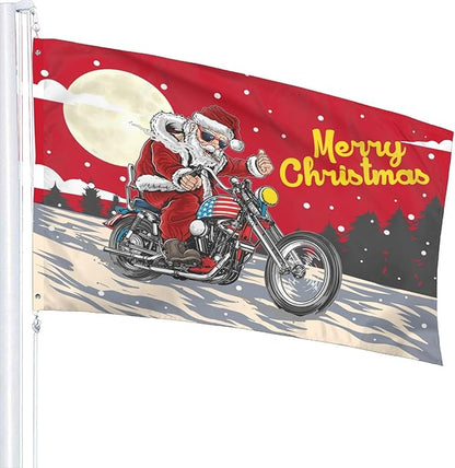 Santa Claus Flag 3x5 Ft Outdoor Indoor With Grommet Merry Christmas Flags Garden Yard Banner Decorative Sign