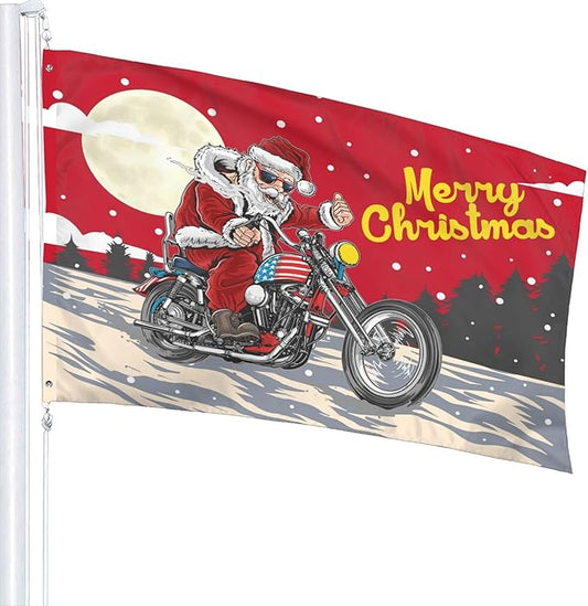 Santa Claus Flag 3x5 Ft Outdoor Indoor With Grommet Merry Christmas Flags Garden Yard Banner Decorative Sign