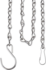 EBOOT 2 Pcs Hanging Chain for Bird Feeders, Planters, Lanterns and Ornaments (Silver,35 Inch)