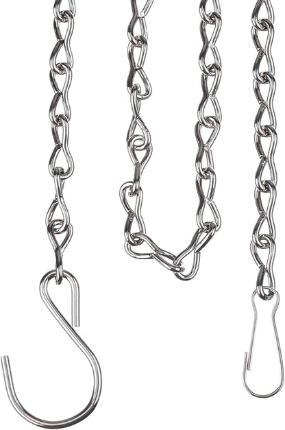 EBOOT 2 Pcs Hanging Chain for Bird Feeders, Planters, Lanterns and Ornaments (Silver,35 Inch)