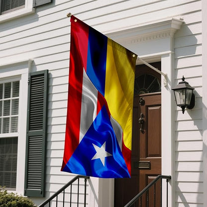 Colombian Colombia And Puerto Rico Puerto Rican Flag 3x5 Ft Double-Sided Printed Indoor/Outdoor Flag Polyester Fabric Decorative Banner With 2 Brass Grommets 3x5 Foot National Flags For Outside