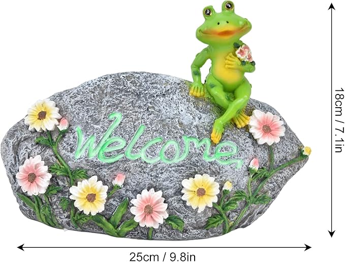 Garden Animal Sculpture | Sturdy Weather - Proof Composite Animal Ornament for Outdoor/Indoor Decor | Welcome to My Garden Statue for Yard, Patio & Living Room