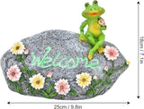 Garden Animal Sculpture | Sturdy Weather - Proof Composite Animal Ornament for Outdoor/Indoor Decor | Welcome to My Garden Statue for Yard, Patio & Living Room