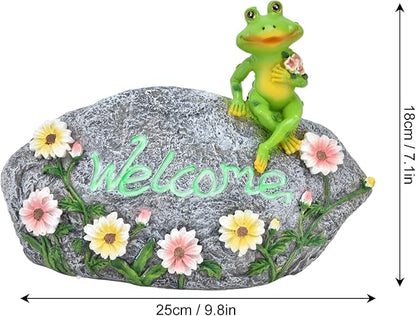 Garden Animal Sculpture | Sturdy Weather - Proof Composite Animal Ornament for Outdoor/Indoor Decor | Welcome to My Garden Statue for Yard, Patio & Living Room