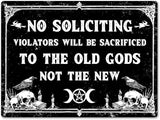 Witchy Bathroom Metal Sign - Dark Humor No Soliciting Signs, Spooky Home Decor Aesthetic Aluminum Rust Free 9" X 11", Pre-Drilled Holes, Weather Resistant