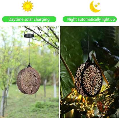 43" Solar Wind Chimes for Outside, Hanging Lights Outdoor Detachable Lantern Metal Peacock Wind Chimes, Deep Tone Memorial Wind Chime Gift Decoration for Home, Patio, Garden, Outdoor, Yard