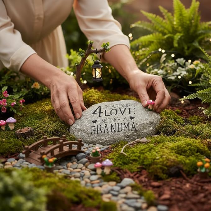 Personalization Universe Reasons Why Custom Garden Stones - Outdoor Decorative Stepping Stones with Family Names - Weather-Resistant Resin Garden Pathway Stones, Large 11.5" x 7.5"