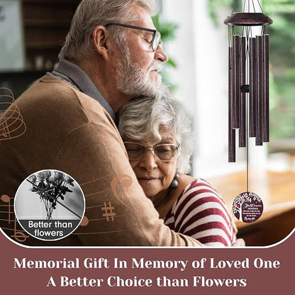 Memorial Gifts for Loss of Mom/Dad - 32" Cardinal Sympathy Wind Chimes with Tree of Life - Bereavement Remembrance Condolence Gifts for Loss of Loved One -Memorial Chimes for Outside Garden