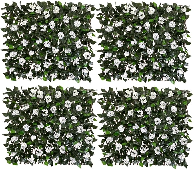 Expandable Fence Privacy Screen for Balcony Patio Outdoor,Decorative Faux Ivy Fencing Panel,Artificial Hedges