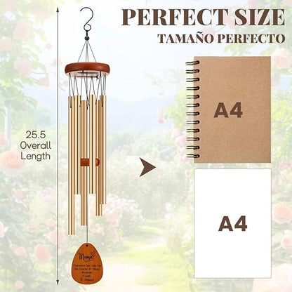 Yookeer Spanish Wind Chimes Best Gift Mother Birthday Gift from Daughter Son Love Reminder Gifts for Mama Grandmother Bonus Mom Birthday Mother's Day (Bonus Mom)