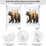 Bear Garden Flags 12×18 Inch Forest Double Sided Decorative Yard Banner Seasonal Flag for Outdoor Outside Decor