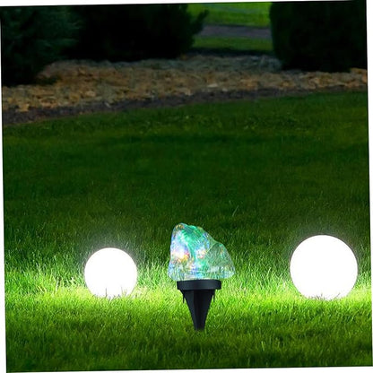 Abaodam Led Garden Pathway Lights Outdoor Cobblestone Lights for Patio Walkway and Landscape Decoration Elegant Solar-Powered Design for Enhanced Safety and Aesthetic Appeal