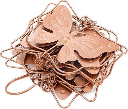 Metal Rain Chain Butterfly Rain Chain for Gutter Copper Rain Chain for Outside, 130 cm Long