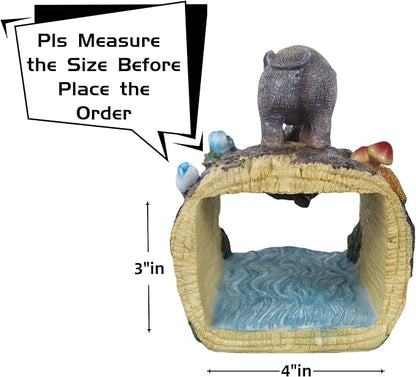 Elephant Statue Gutter Diverter Rain,Deco Gutter Extension Downspout, Eco-Friendly Resin Sculpture Gutter Extender Diverter,Splash Block, Perfect Rain Gutter Downspout Extension for 3"x4" Downspouts