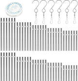 Wind Chime Tubes for Home Garden Outdoor Hanging Decorations,Wind Chime Making Kit,Wind Chime Part, DIY Wind Chimes for Ornament Craft Kit,with 6 Wind Chime Hooks,Wind Chime line 100 Yards