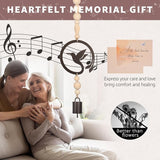 Hummingbird Wind Chimes for Loss of Loved One, Unique Memorial Windchime Sympathy Bereavement Bell Ornament Gift for Lost Mother Father Friends Women, Boho Home Decor for Window Porch