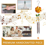 MUMTOP Wind Chimes for Outside Clearance - Garden Wind Chimes with Flower Wind Spinner, 33 Inch Deep Tone Metal Memorial Sympathy Windchimes for Patio Outdoor Porch Yard Decor Gifts(Orange)