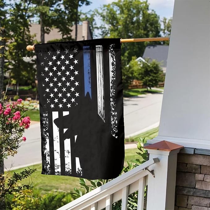 American Police Dog Garden Flag Police K9 Flag Double Sided Vertical 12×18 Inch Banners Double Sided For Lawn Patio Yard Garden Home Outdoor Decor -2