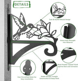 ATKKE Hanging Plant Bracket Hangers Indoor Iron Wall Mount,11” Hummingbird Silhouette Ornamental Iron Hangers Hookers for Flower Pot Lantern Bird Feeder Wind Chimes