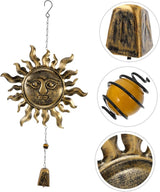Sosoport 1pc Chime Rustic Hanging Bell Chime for Garden and Patio Decor Memorial Wind Artistic Design and Sturdy Construction for Use