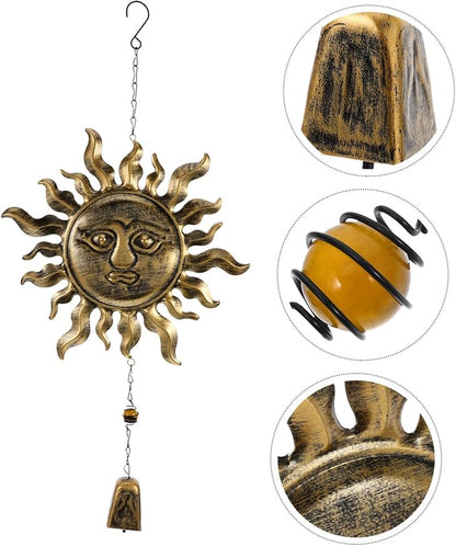 Sosoport 1pc Chime Rustic Hanging Bell Chime for Garden and Patio Decor Memorial Wind Artistic Design and Sturdy Construction for Use