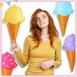 Realspring 12 Pieces 12 Inch Summer Inflatables Outdoor Decorations Ice Cream Inflatable Hanging Ornament Summer Ice Cream Birthday Party Swimming Pool, Beach Decorations for Indoor Outdoor