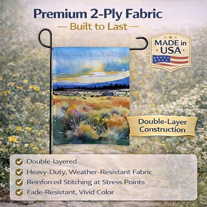 Caroline's Treasures Nevada Sagebrush in Watercolor Garden Flag Mailbox Flag Decorative Yard Flag Banner Outside Patio Artwork Yard Flower Beds, Garden Size, Multicolor