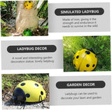 Homoyoyo Large Artificial Ladybug Pendant Creative Iron Garden Ornament for Home Decor Holiday Garden Lovers and Ladybug Enthusiasts