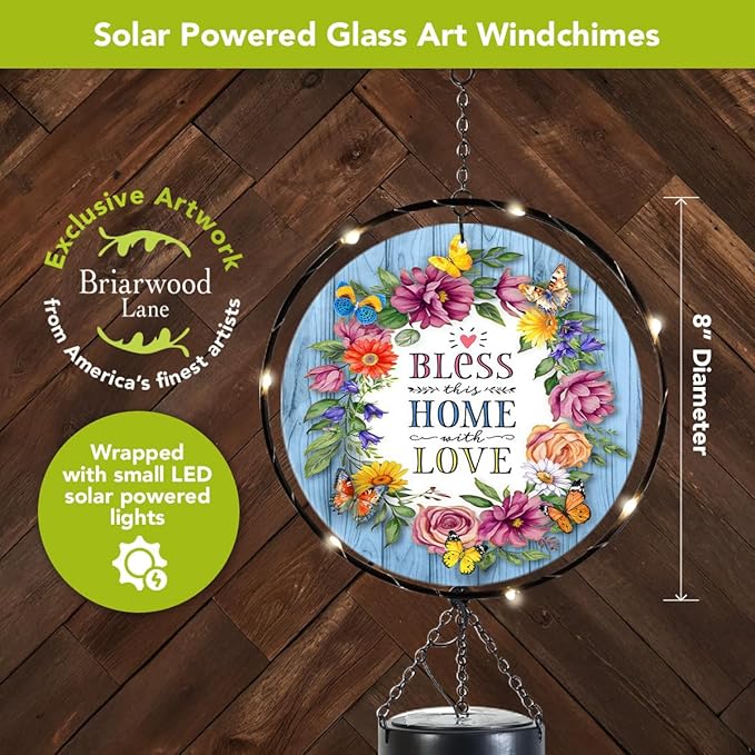 Briarwood Lane Bless This Home with Love Illuminated Wind Chime
