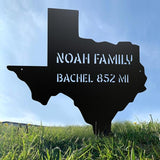 Texas Decor Metal Yard Signs - Outdoor Garden Metal Sign Personalized Name Sign Texas Wall Decor Home Wall Art - Texas State Flag in Ground or Wall Hanging - Family Sign Street Sign Address Sign