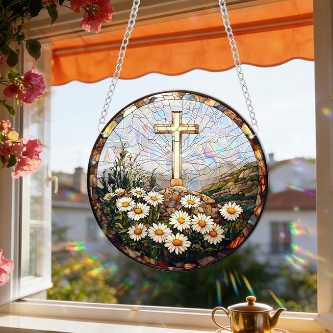 Sun Catchers Indoor Window, Acrylic Rainbow Suncatcher Window Hanging Decoration for Living Room Bedroom Summer Home Balcony Ornaments Decoration (SC2201)