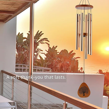 Thank You Gifts for Women Men, Appreciation Gifts for Coworkers Employees Teachers Nurses, 32" Wind Chime Gift with Gift Box & Card for Retirement Farewell Work Anniversary Thanksgiving