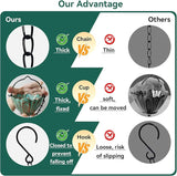 Rain Chains for Outside, 8.7FT Gutter Chain with 12 Lotus Cups Rain Catcher Chain Replacement Downspout for Gutters Eaves Drainage Decor, Bronze