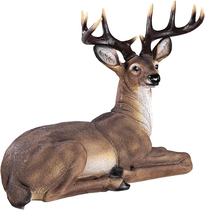 Outdoor Large-Sized Deer Garden Statue,Decorative Sculpture, 23 inches Indoor/Outdoor Garden Decoy Animal Statue Forest Fawn Sculpture