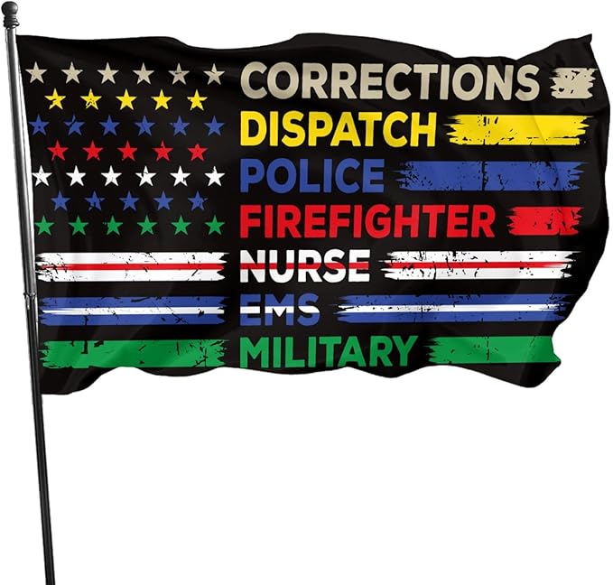 No One Fights Alone Flag 3 X 5 Ft Polyester with Brass Grommets For Lawn Patio Yard Garden Home Outdoor Decor Fade Resistant Banner