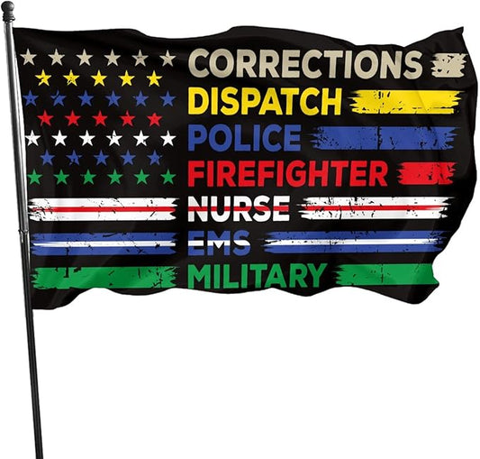 No One Fights Alone Flag 3 X 5 Ft Polyester with Brass Grommets For Lawn Patio Yard Garden Home Outdoor Decor Fade Resistant Banner