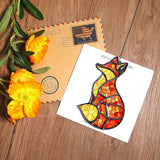 Fox Handmade Resin Suncatchers, Artisan Boho Sun Catcher Stained Glass Effect Window Hanging Garden Decor, Gift for Mother's Day Mom Grandma Wife Women