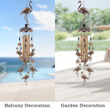 Solawindchime Outdoor Flamingos Wind Chimes, Flamingo Bronze Windchimes, Gift Wind Chime, Flamingo Wind Bell, Gifts for Women, for Home, Garden, Indoor, Outdoor Decoration, Garden Wind Chimes