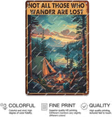 snowsun Funny Metal Signs Not All Those Who Wander Are Lost Vintage Tin Signs Aluminum Sign Home Garden Greenhouse Living Room Bar Cafe Outdoors 8 * 12 Lnch
