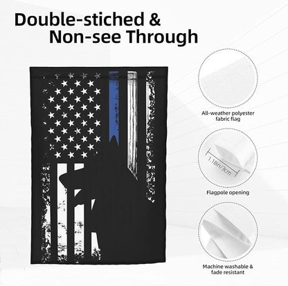 American Police Dog Garden Flag Police K9 Flag Double Sided Vertical 12×18 Inch Banners Double Sided For Lawn Patio Yard Garden Home Outdoor Decor -2