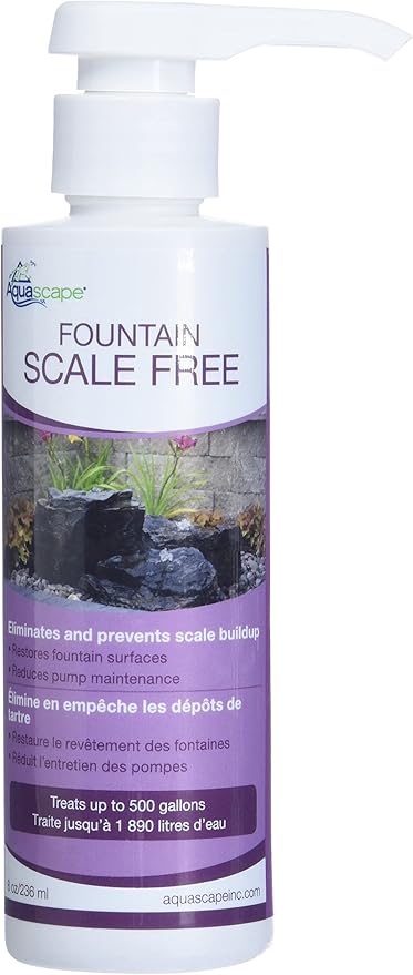 Aquascape 98907 Fountain Scale Free Treatment 250 ml/8.5 oz for Water Feature and Garden