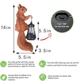 14in Big Squirrel Solar Squirrel Sculpture Decoration Resin Outdoor Garden Decoration, Suitable for Outdoor Garden Decoration, Suitable for Ladies, Mothers, Grandma Gifts