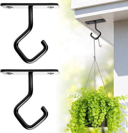AJART Ceiling Hooks for Hanging Plants - Iron Plant Hanger for Wall Mount - 2 Pack/2.5 Inch Ceiling Hook for Indoor Use