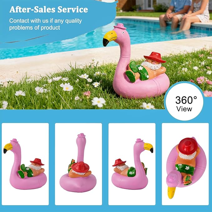 Teaeeno Flamingo Figurines, Resin Bird Sculpture, Mini Flamingo Ornaments for Coastal Home Wedding Decor, Housewarming Flamingo Gifts for Lady, Tropical Holiday Decor on Desk