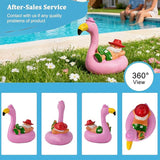 Teaeeno Flamingo Figurines, Resin Bird Sculpture, Mini Flamingo Ornaments for Coastal Home Wedding Decor, Housewarming Flamingo Gifts for Lady, Tropical Holiday Decor on Desk