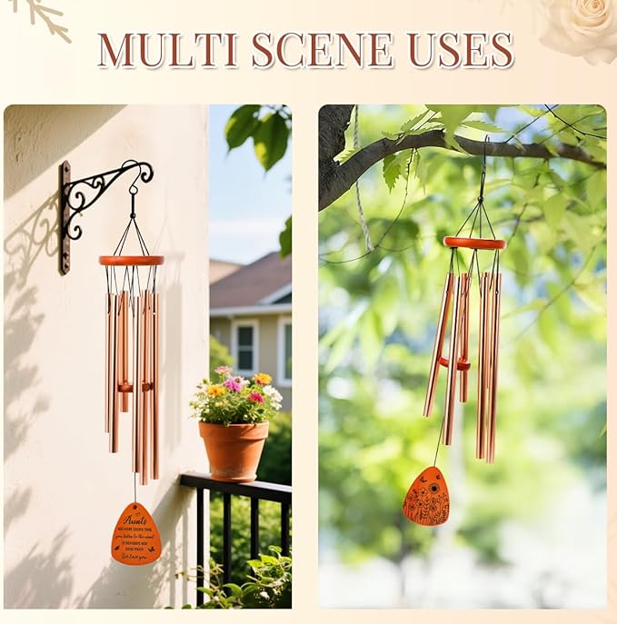 Gifts for Aunt, Wind Chimes for Aunt, Auntie Birthday Gift from Niece Nephew, Love Reminder Gifts for Thanksgiving Ideas for Best Aunt Ever